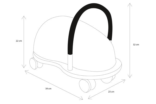 Het formaat van de Wheelybug.
