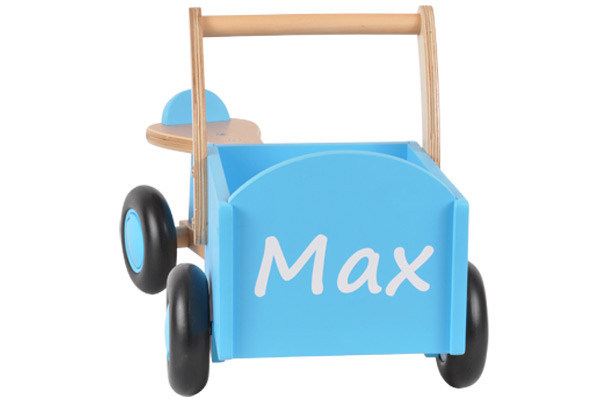 Little Rider naamsticker wit.