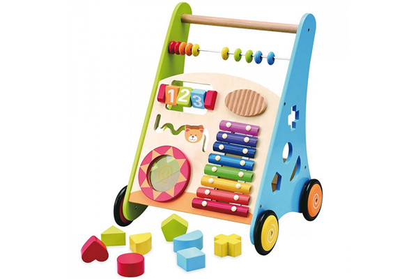 Woodtoys houten loopwagen muziek