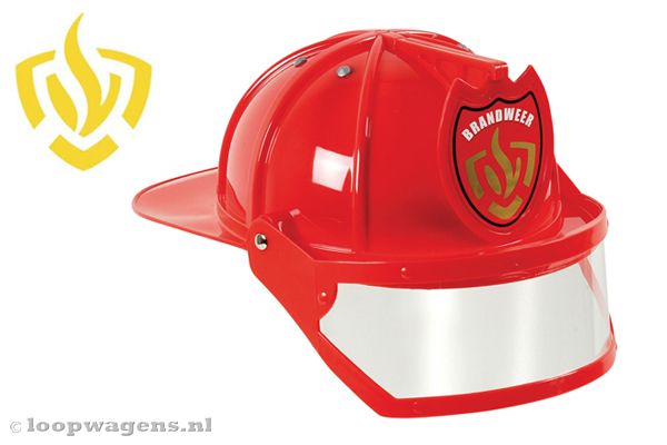 Brandweerhelm met vizier.