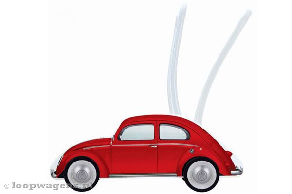 De duwstang heeft 2 standen.