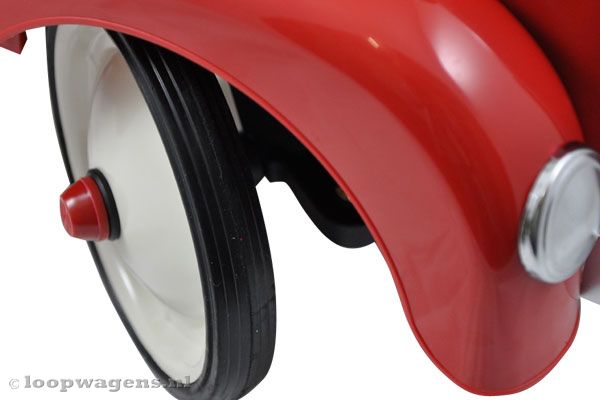 Rubberen wieltjes dus ook geschikt voor binnen.