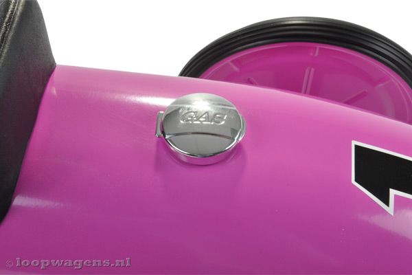 Met tankdop als leuk detail.