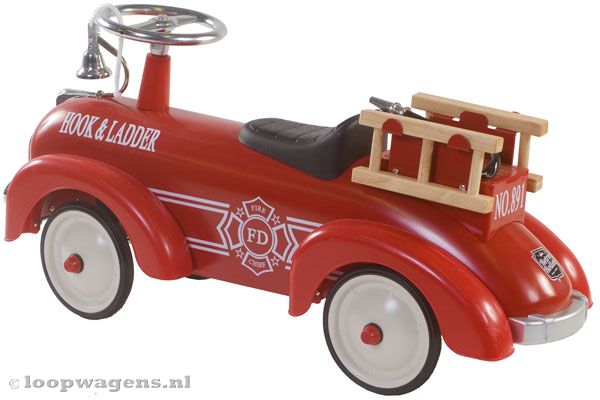 De loopauto kan zowel binnen als buiten gebruikt worden.