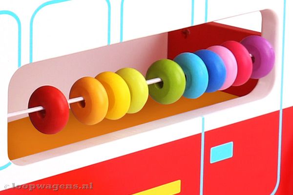 Met gekleurde ringetjes aan de zijkant.