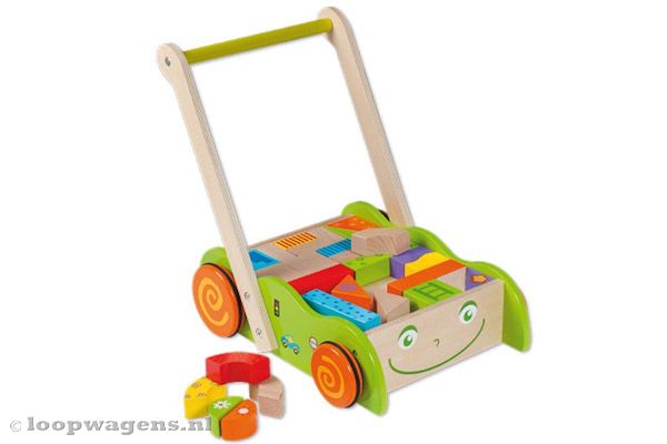 Loopwagen in de vorm van een kikker.