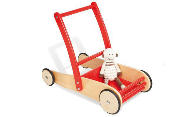 Pinolino loopwagen in de kleur rood.